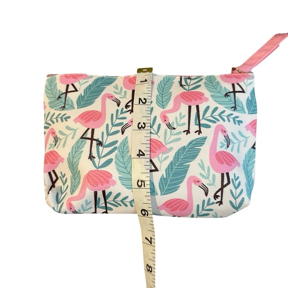 Flamingo Print Makeup Bag with Earrings Set - Picture 5 of 6